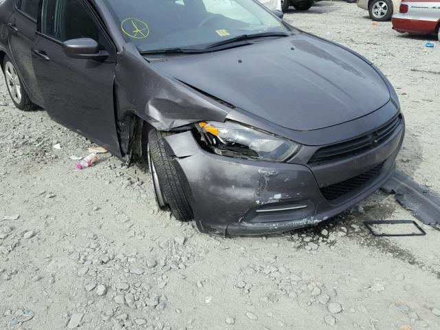 1C3CDFBB3FD344284 - 2015 DODGE DART SXT GRAY photo 9