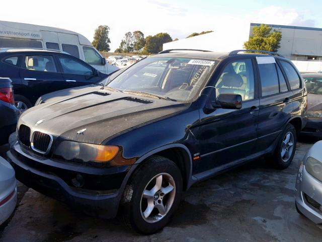 5UXFA53582LP53609 - 2002 BMW X5 3.0I BLACK photo 2