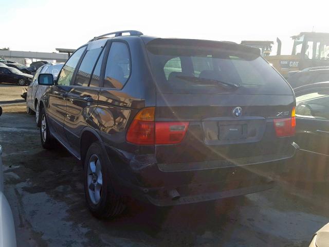 5UXFA53582LP53609 - 2002 BMW X5 3.0I BLACK photo 3