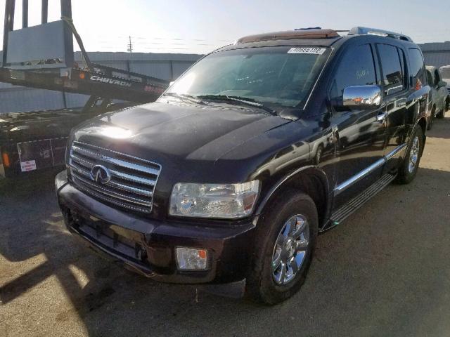 5N3AA08C44N804300 - 2004 INFINITI QX56 BLACK photo 2