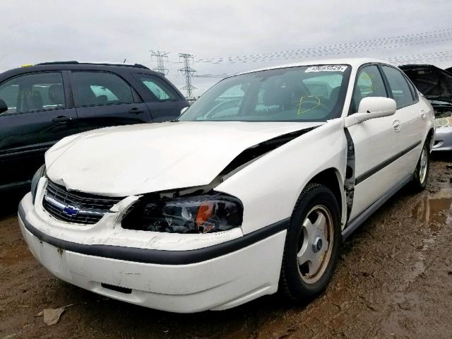 2G1WF52E649380206 - 2004 CHEVROLET IMPALA WHITE photo 2