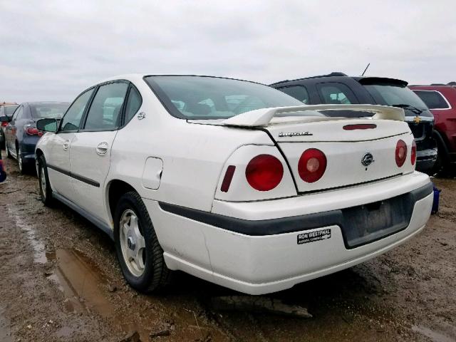 2G1WF52E649380206 - 2004 CHEVROLET IMPALA WHITE photo 3