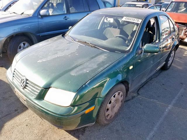 3VWRC29M3XM107550 - 1999 VOLKSWAGEN JETTA GL GREEN photo 2