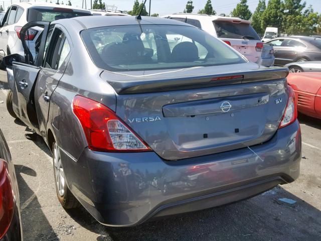 3N1CN7AP7KL851725 - 2019 NISSAN VERSA S SILVER photo 3