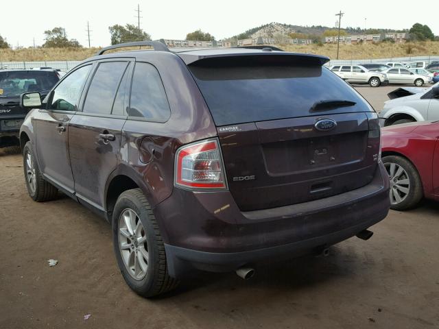 2FMDK48CX9BA62014 - 2009 FORD EDGE SEL BURGUNDY photo 3