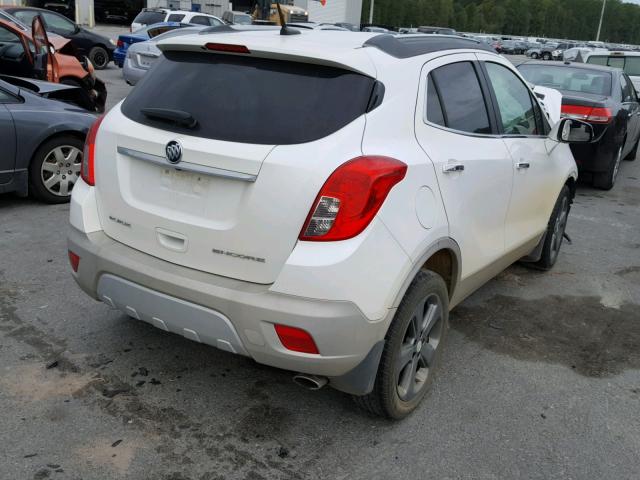 KL4CJCSBXEB550855 - 2014 BUICK ENCORE WHITE photo 4