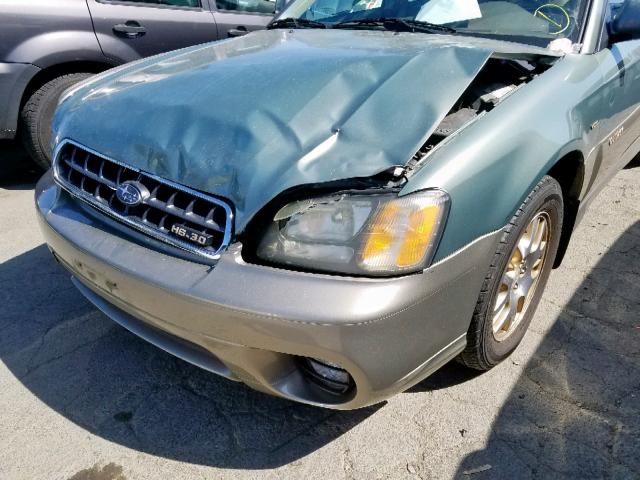 4S3BE896737202233 - 2003 SUBARU LEGACY OUT GREEN photo 9