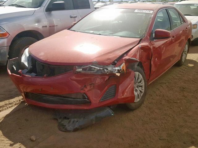4T4BF1FK2CR171305 - 2012 TOYOTA CAMRY BASE RED photo 2