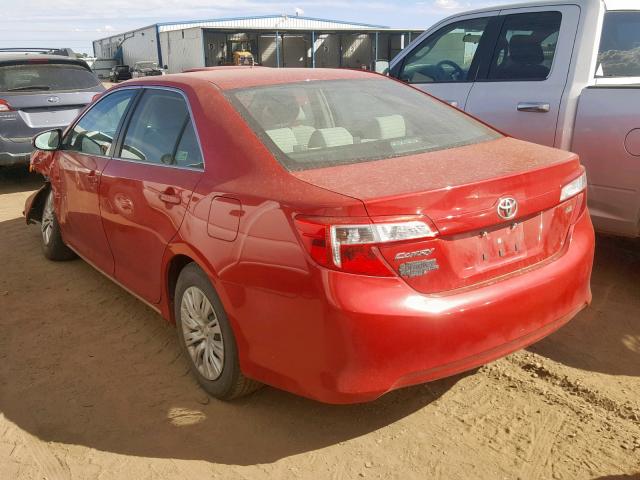 4T4BF1FK2CR171305 - 2012 TOYOTA CAMRY BASE RED photo 3