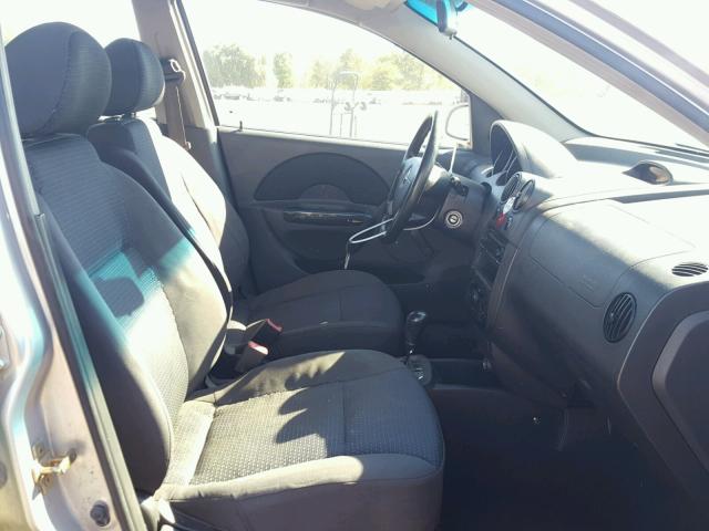 KL1TD66626B681377 - 2006 CHEVROLET AVEO BASE Gümüş foto 5