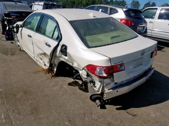 JH4CU2F67AC022911 - 2010 ACURA TSX WHITE photo 3