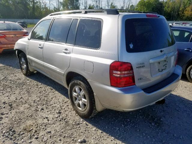 JTEHF21A930100280 - 2003 TOYOTA HIGHLANDER GRAY photo 3