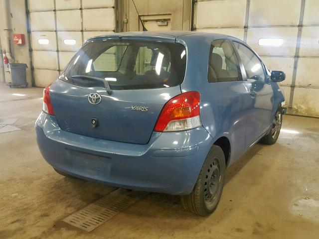 JTDJT903895244229 - 2009 TOYOTA YARIS BLUE photo 4