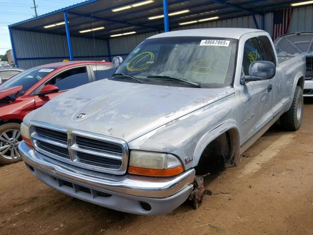 1B7GG23Y5VS256668 - 1997 DODGE DAKOTA SILVER photo 2