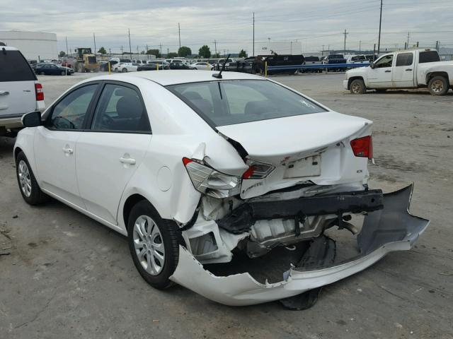 KNAFU4A25C5516008 - 2012 KIA FORTE EX WHITE photo 3