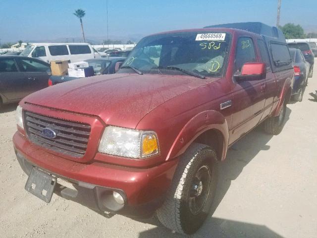 1FTYR14U18PA34320 - 2008 FORD RANGER SUP RED photo 2