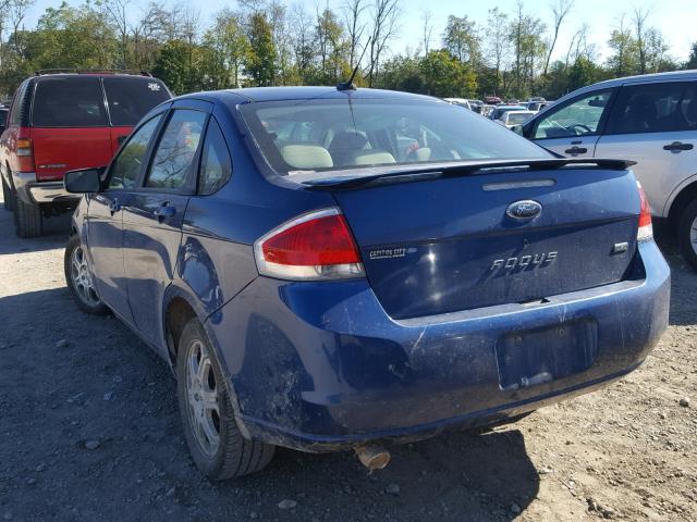 1FAHP36N69W229642 - 2009 FORD FOCUS SES BLUE photo 3