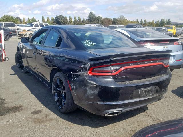 2C3CDXBG0GH247436 - 2016 DODGE CHARGER SE BLACK photo 3