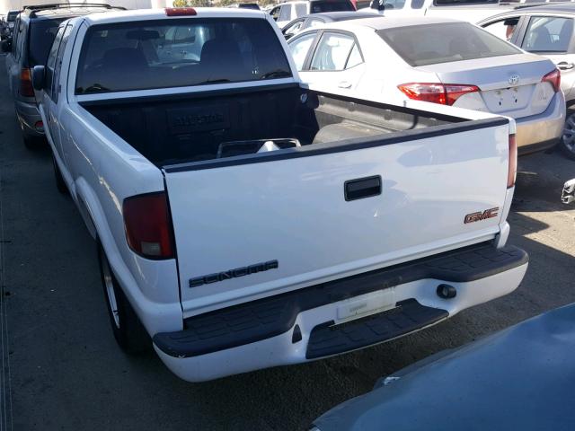 1GTCS19W728104154 - 2002 GMC SONOMA WHITE photo 3