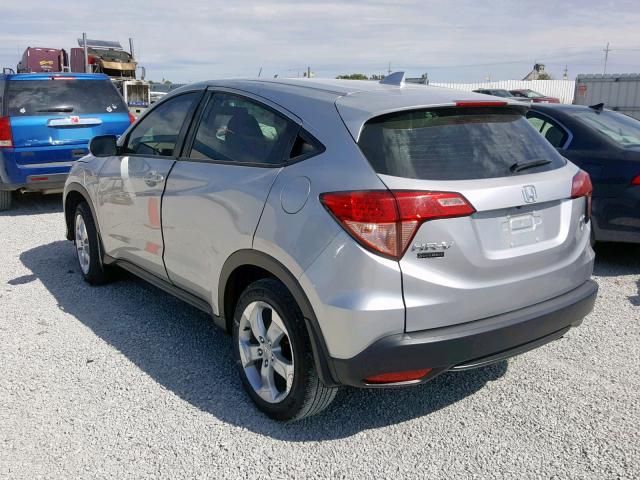 3CZRU6H31GM742597 - 2016 HONDA HR-V LX SILVER photo 3