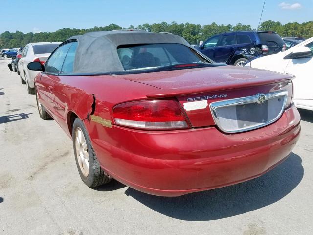 1C3EL75R65N631718 - 2005 CHRYSLER SEBRING GT RED photo 3