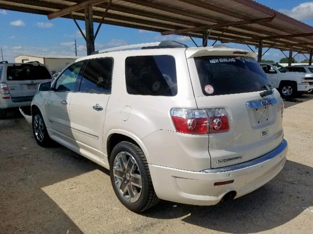 1GKKVTED9CJ204077 - 2012 GMC ACADIA DEN WHITE photo 3