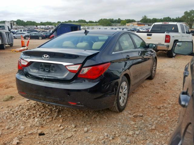 5NPEB4AC9DH594435 - 2013 HYUNDAI SONATA GLS BLACK photo 4