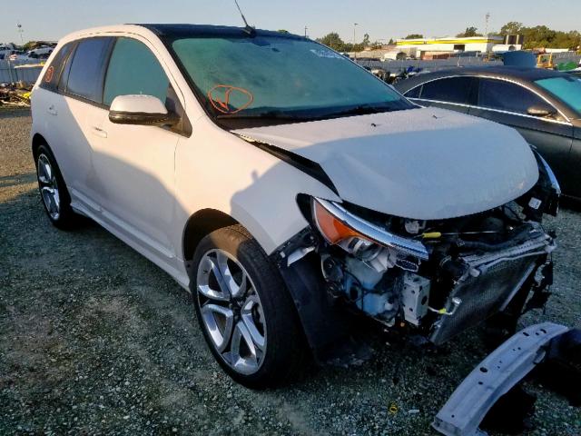 2FMDK4AK0DBA48634 - 2013 FORD EDGE SPORT WHITE photo 1