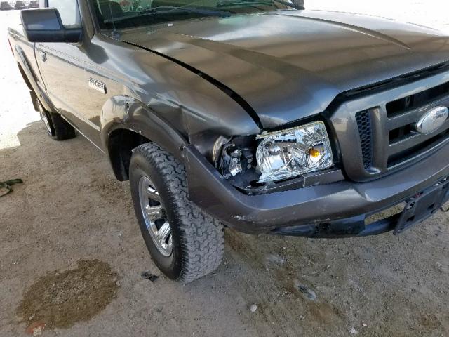 1FTYR10U77PA34665 - 2007 FORD RANGER GRAY photo 9