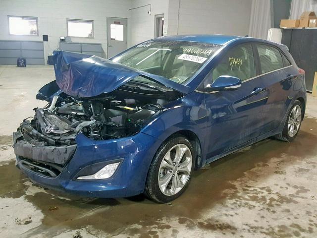 KMHD35LH2EU203880 - 2014 HYUNDAI ELANTRA GT BLUE photo 2