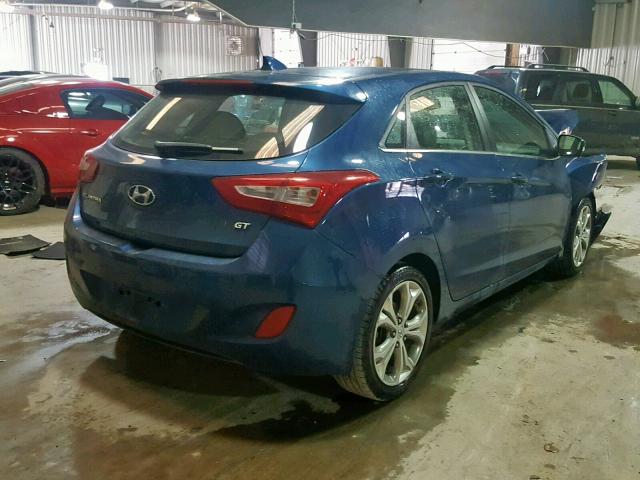 KMHD35LH2EU203880 - 2014 HYUNDAI ELANTRA GT BLUE photo 4