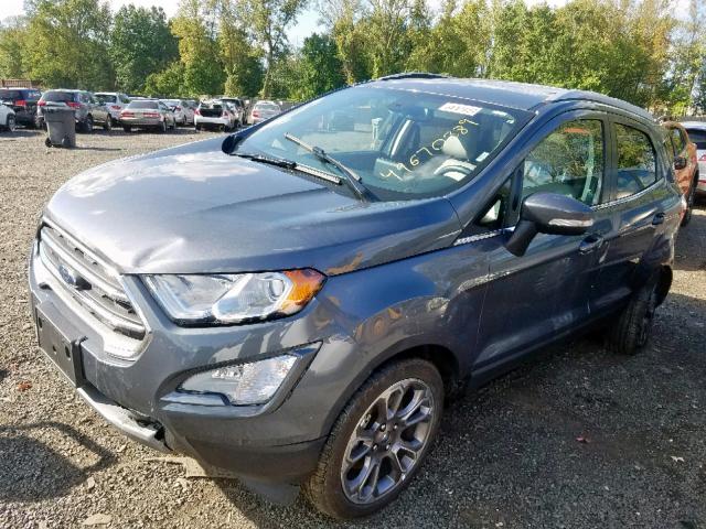 MAJ6S3KL8KC260313 - 2019 FORD ECOSPORT T GRAY photo 2