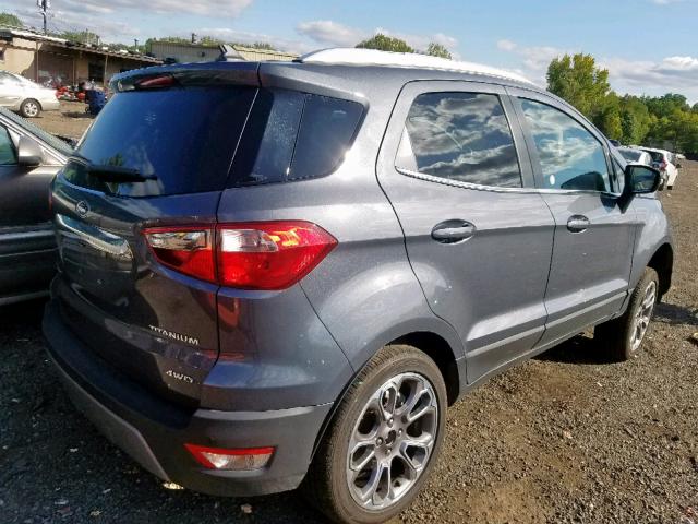 MAJ6S3KL8KC260313 - 2019 FORD ECOSPORT T GRAY photo 4