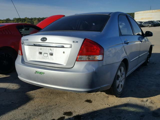 KNAFE121385555270 - 2008 KIA SPECTRA EX SILVER photo 4