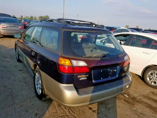 4S3BH675437660138 - 2003 SUBARU LEGACY OUT BLUE photo 3