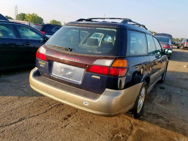 4S3BH675437660138 - 2003 SUBARU LEGACY OUT BLUE photo 4