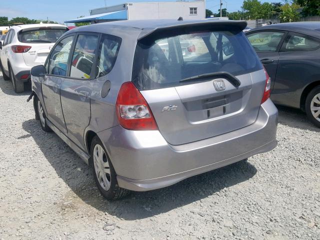JHMGD38637S059666 - 2007 HONDA FIT S Gümüş foto 3