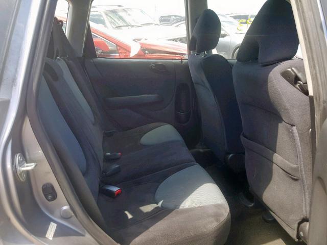 JHMGD38637S059666 - 2007 HONDA FIT S SILVER photo 6