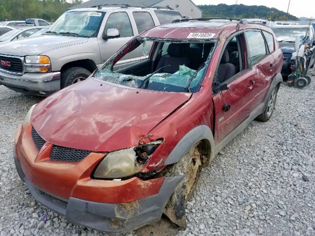 5Y2SL64843Z418175 - 2003 PONTIAC VIBE RED photo 2