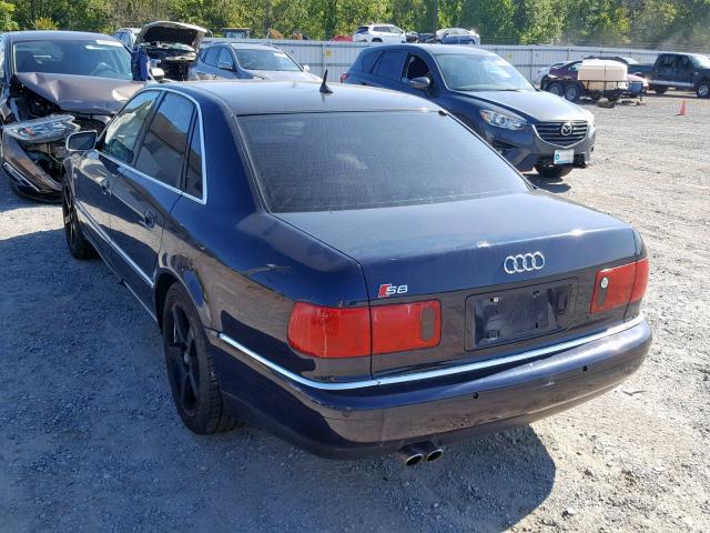 WAUGU44D23N002750 - 2003 AUDI S8 QUATTRO BLUE photo 3