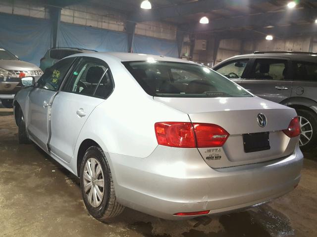 3VW2K7AJ7CM369908 - 2012 VOLKSWAGEN JETTA BASE 银色 照片 3