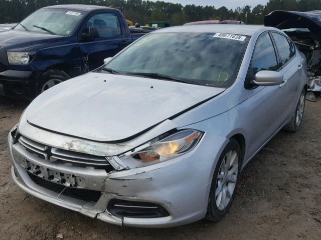 1C3CDFBA2DD148857 - 2013 DODGE DART SXT SILVER photo 2