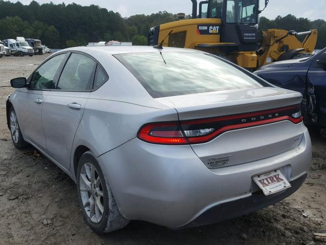 1C3CDFBA2DD148857 - 2013 DODGE DART SXT SILVER photo 3