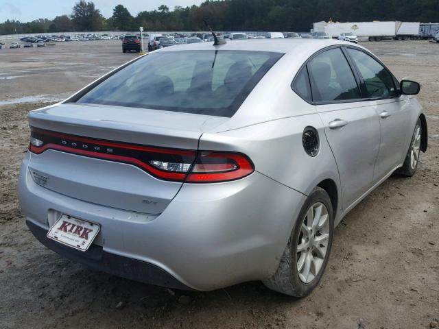 1C3CDFBA2DD148857 - 2013 DODGE DART SXT SILVER photo 4