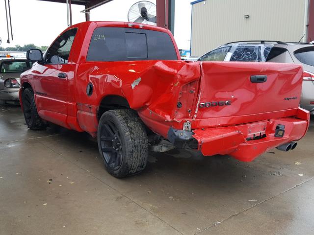 3D3HA16H44G269839 - 2004 DODGE RAM SRT10 RED photo 3