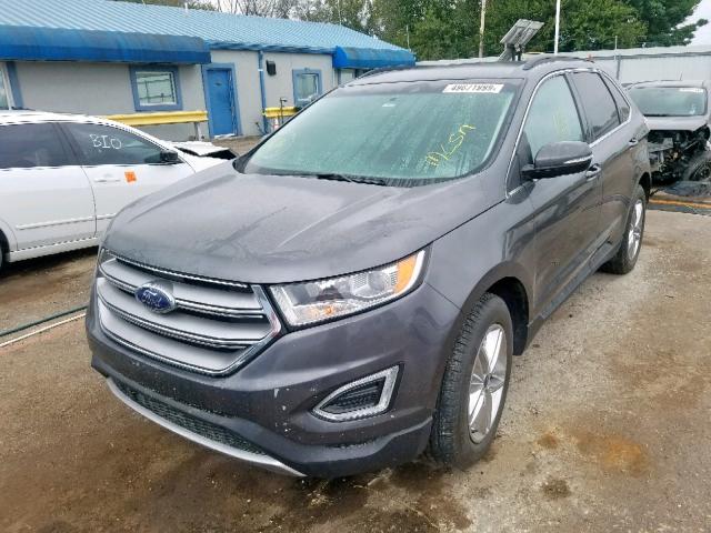 2FMTK4J98FBC10747 - 2015 FORD EDGE SEL CHARCOAL photo 2