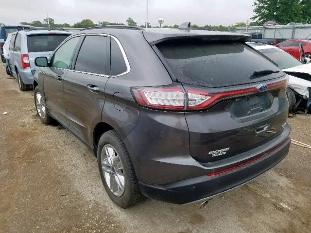 2FMTK4J98FBC10747 - 2015 FORD EDGE SEL CHARCOAL photo 3