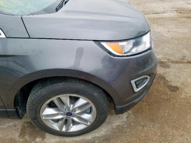 2FMTK4J98FBC10747 - 2015 FORD EDGE SEL CHARCOAL photo 9