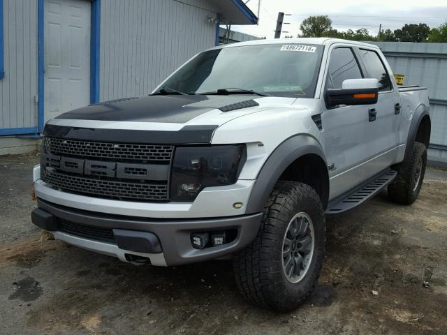 1FTFW1R63BFB91533 - 2011 FORD F150 SVT R SILVER photo 2