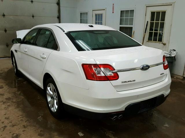 1FAHP2EW5AG104604 - 2010 FORD TAURUS SEL WHITE photo 3